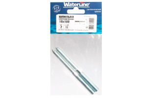 16331697 Сантехническая шпилька 10x100 белый цинк 2 шт 061380 WaterLine