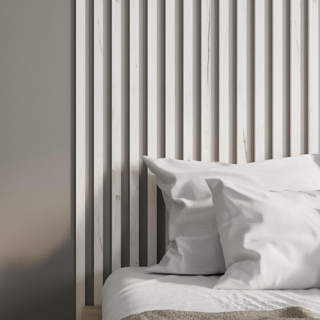 Интерьерная рейка МДФ STELLA Бриона Дуб Санремо Белый 16*40*2700 (уп.8 шт.) Standart STSR-809 - Вид №1