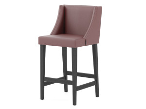 Высокий кожаный стул со спинкой