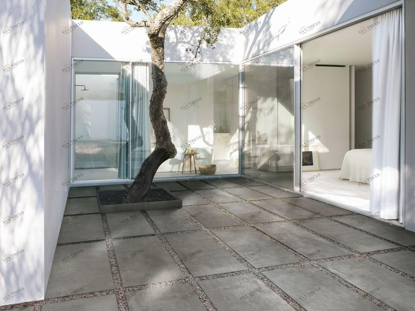 MARAZZI Пол для улицы из керамогранита с эффектом бетона Memento sun-id-1345996