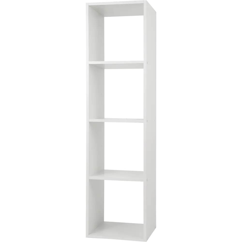 Стеллаж Spaceo KUB 4 секции 36x139.3x31.7 см ЛДСП цвет белый 82731913 STLM-2002290  - Вид №3
