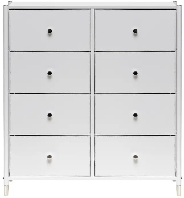 91639985 Комод 8 ящиков Leset Хайди 8 88.50x98.70x30 см сталь цвет белый STLM-1089830