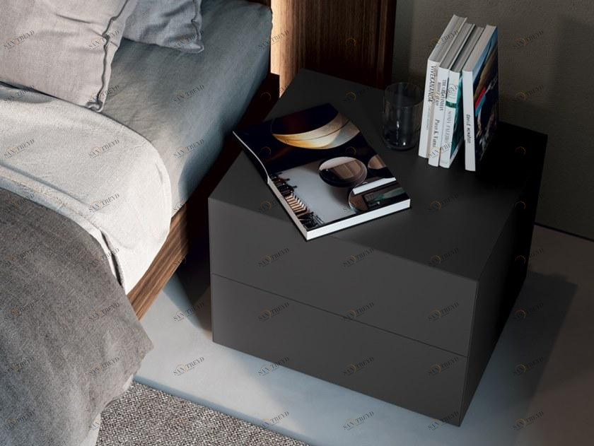 Febal Casa Тумбочка прикроватная лакированная прямоугольная с ящиками Gala sun-id-1420642