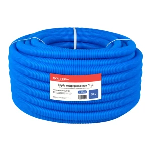 Изоляция для труб гофрированная Ростерм 32 мм бухта 50 м полиэтилен синяя
