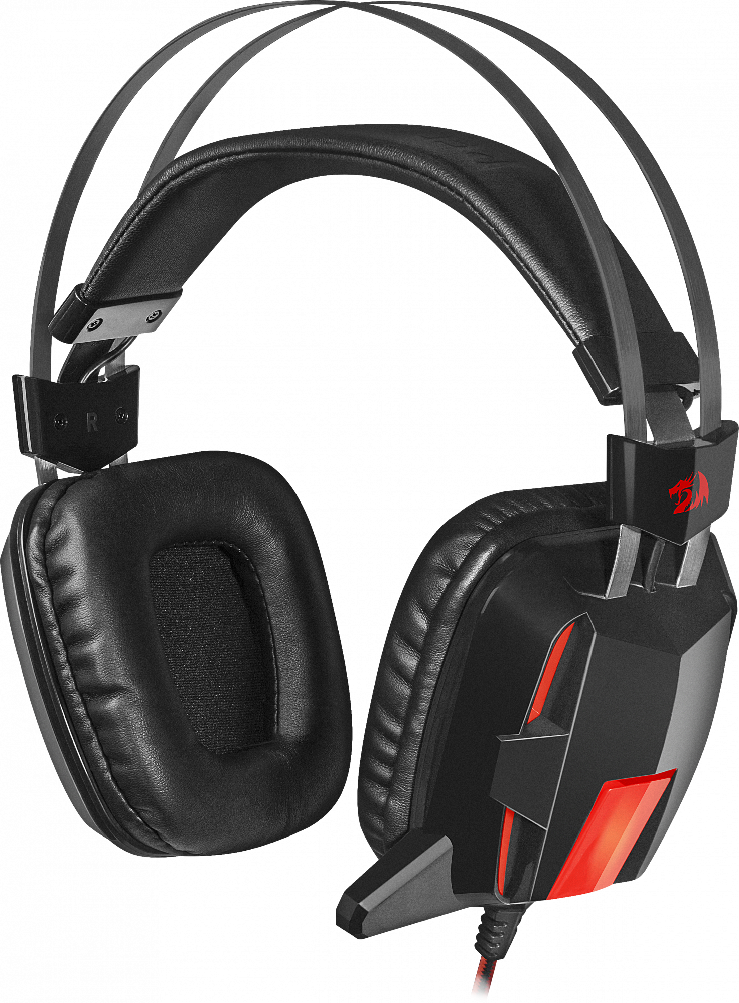 75165 игровая гарнитура lagopasmutus 2 красный + черный, кабель 2 м Redragon Santreyd 