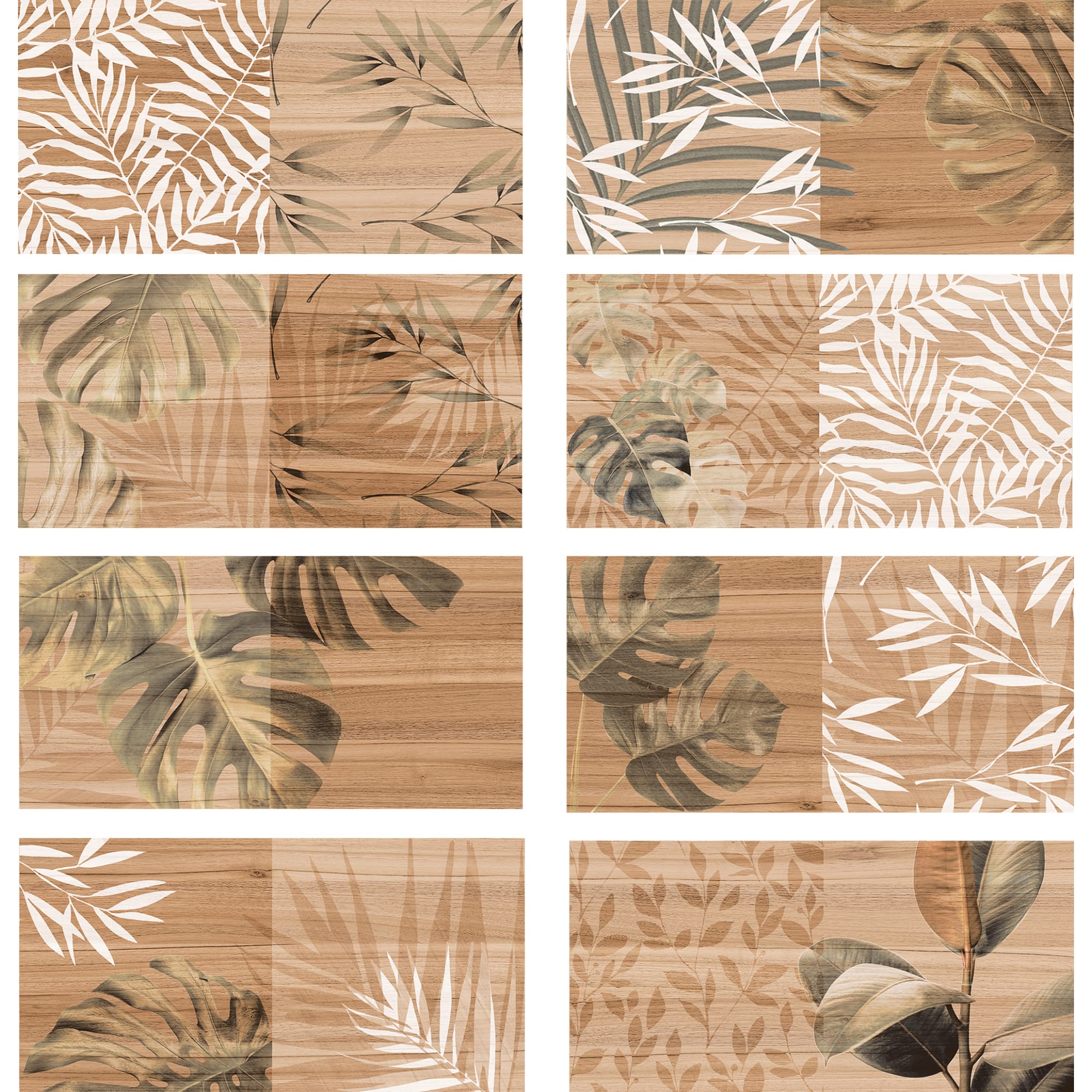 82794870 Плитка настенная с узором 20х40 см 1.2 м² цвет коричневый Organic Santreyd - Вид №3