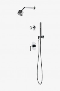 FLSP21 Комплект для душа Flyte с балансировкой давления, душевой лейкой 3 1/4 дюйма, ручным душем и перекрестной перекрестной ручкой Waterworks