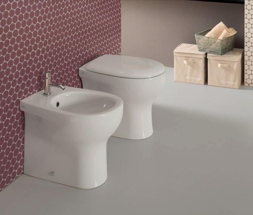 Gr006 Приставной унитаз напольный Белый Ceramica Globo Grace Италия - Вид №1