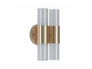 Светодиодный настенный светильник из латуни и стекла