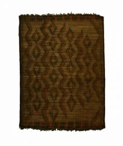 AFOLKI Прямоугольный коврик из дерева и кожи Tuareg St049tu