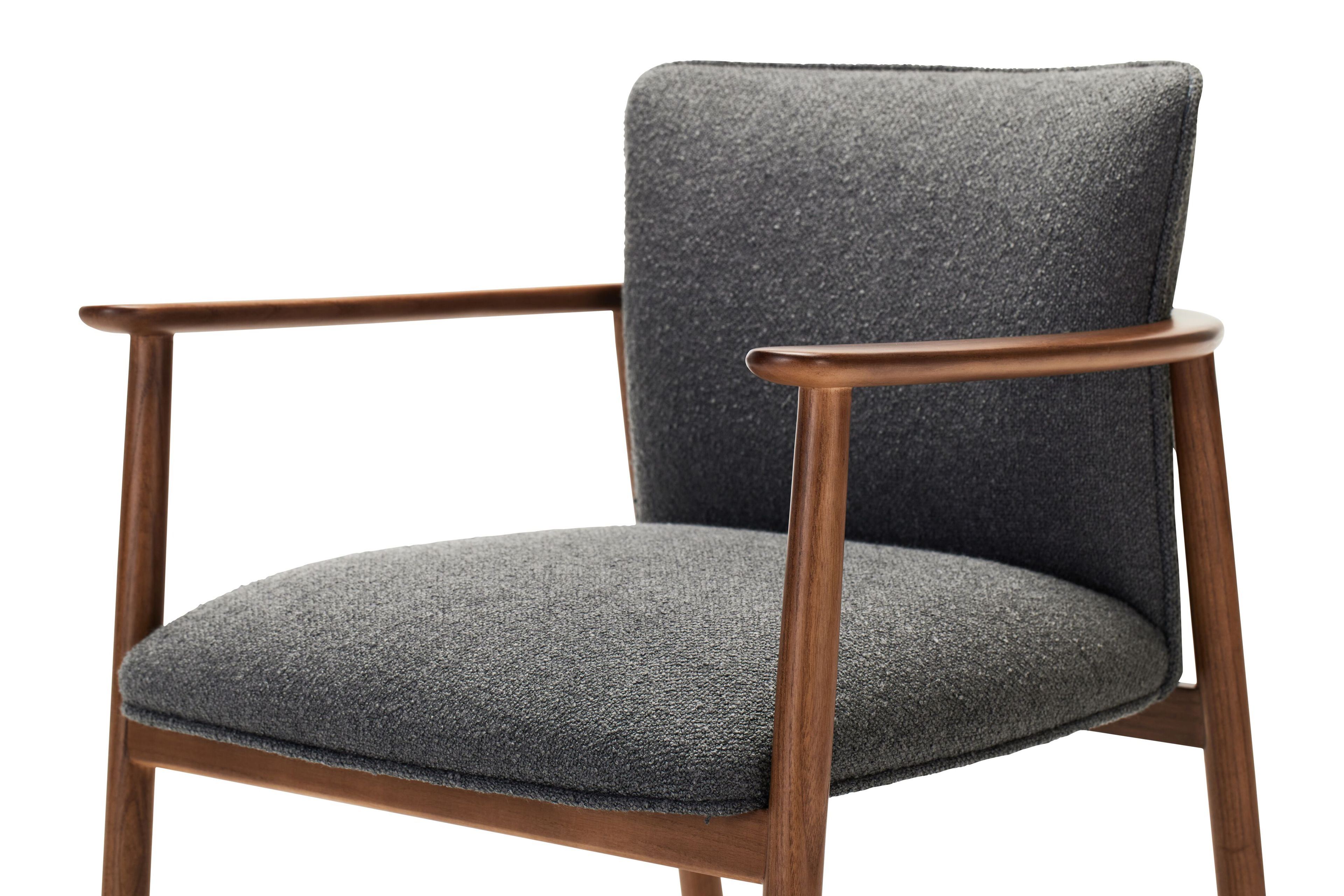 Кресло из ткани и ясеня с подлокотниками Papell Design Каролина ARCH-00124326 - Вид №5