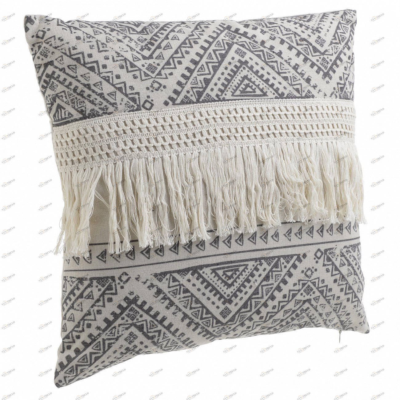 Подушка Emily мультиколор TO4ROOMS ОРНАМЕНТ 213221 Серый 