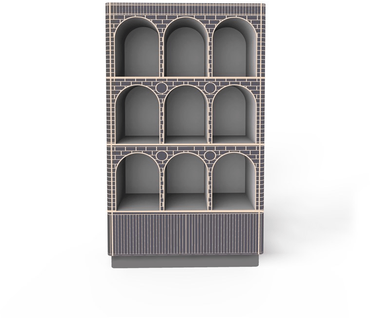 Scarlet Splendour Самонесущий открытый книжный шкаф Vanilla noir sun-id-1491606 - Вид №5