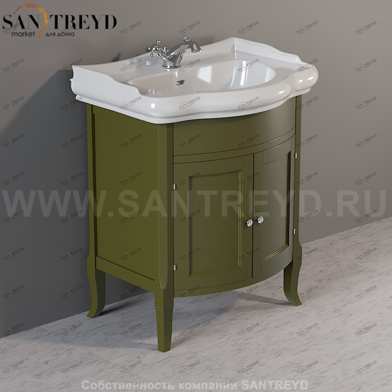 735152 Мебель закрытая под умывальник 69. Retro Kerasan