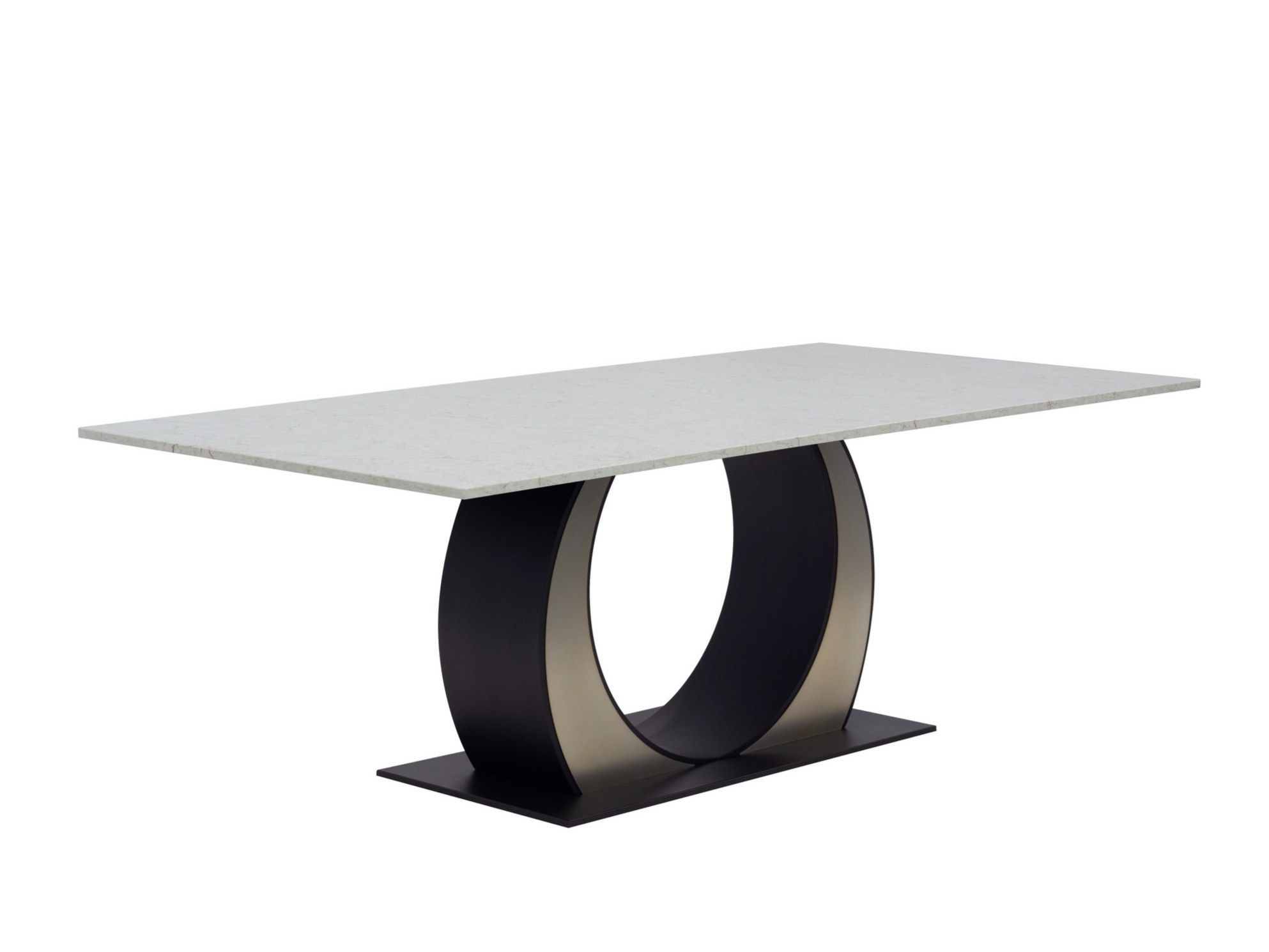 Прямоугольный стол со стальным основанием и кварцевым верхом ORO NERO Collection Eclipsy ARCH-00023523 - Вид №8