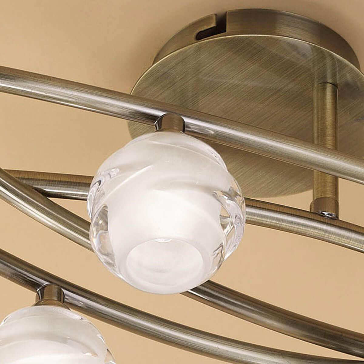 Потолочная люстра Mantra Loop Antique Brass 1822 MANTRA ДИЗАЙНЕРСКИЕ, LOOP ANTIQUE BRASS 00-3888536 Белый;серый  - Вид №2