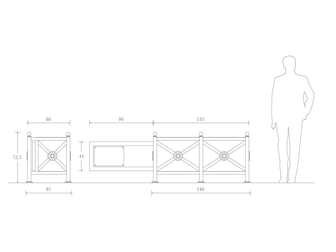 Парапедон с левой преградой DIMCAR OPEN&GO ARCH-00074707 - Вид №2