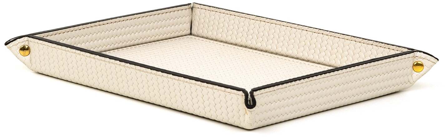 Жесткий прямоугольный поднос для мелочей - 21X33XH4 см / зернистая кожа_верблюжья