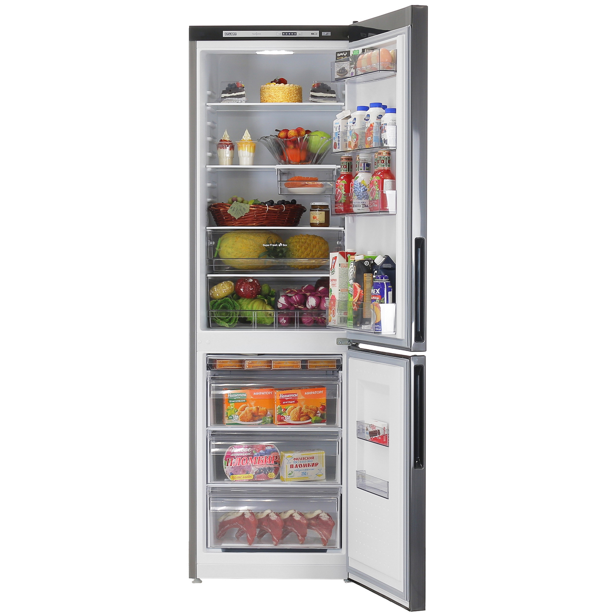 9055853 Холодильник с морозильником   ATLANT ХМ-4624-151 черный STDN-0008958 - Вид №5