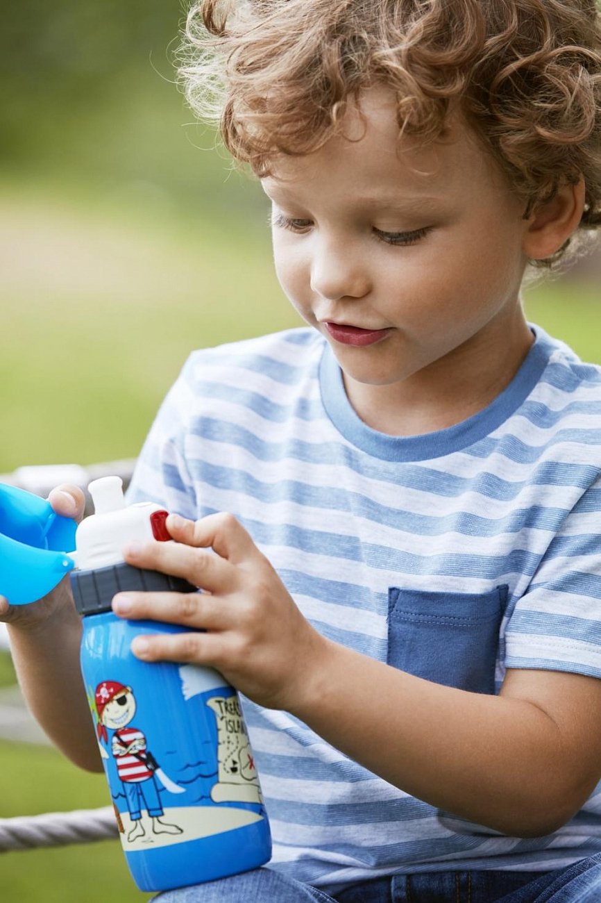 Термофляжка детская голубая 0,35 л Iso2Go "Пират" EMSA ДИЗАЙНЕРСКИЕ 00-3951786 Синий  - Вид №3