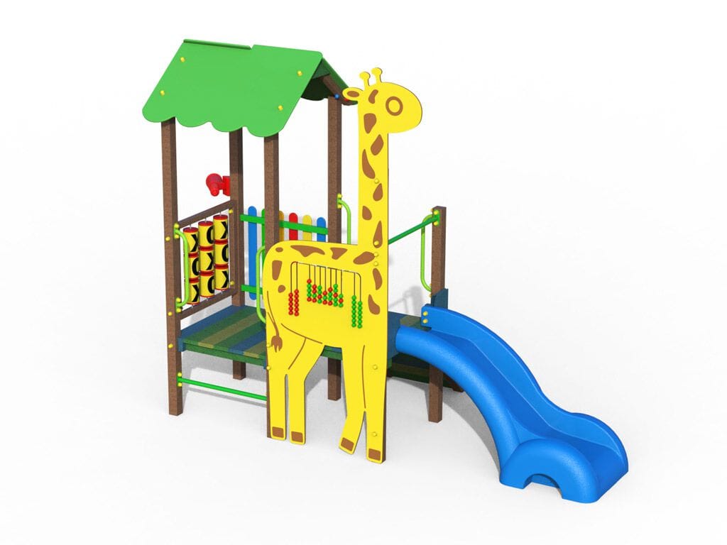 Рециркулированная пластиковая игровая структура EUROCOMITALIA COMBI GIRAFFE ARCH-00117483
