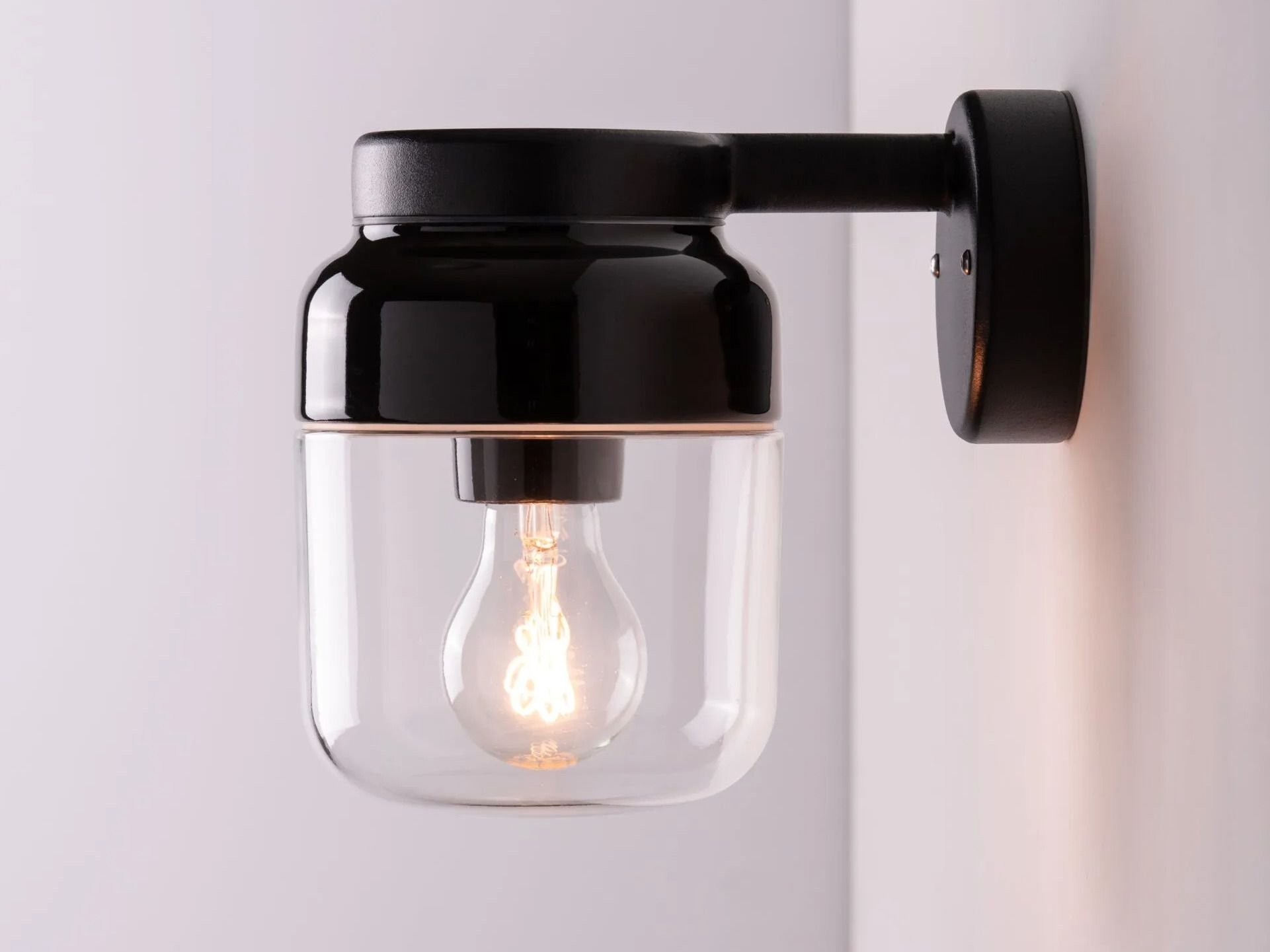 Настенный светильник из прозрачного стекла и фарфора Ifö Electric Ohm ARCH-00117258 - Вид №5