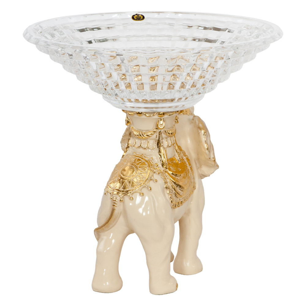 52077 Фруктовница-конфетница Слон Айрават Айвори BOGACHO 4627163961625 - Вид №5