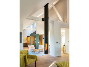 Центральный дровяной подвесной камин