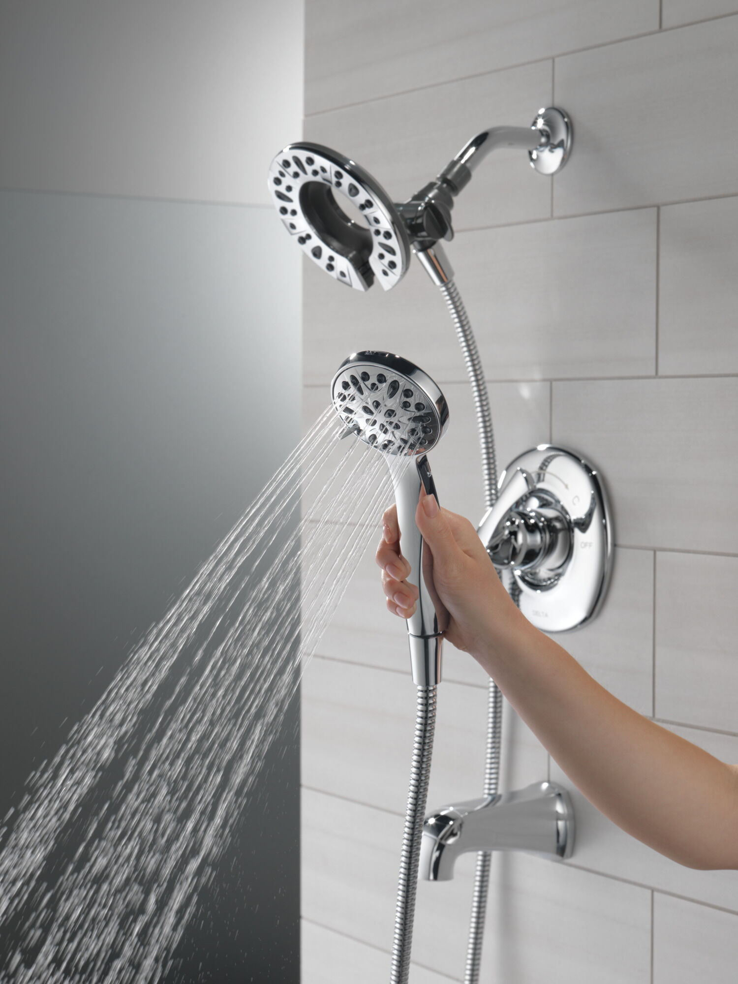 144890-I Ванна и душ Monitor® серии 14 с In2ition® Delta Faucet Larkin Хром  - Вид №12