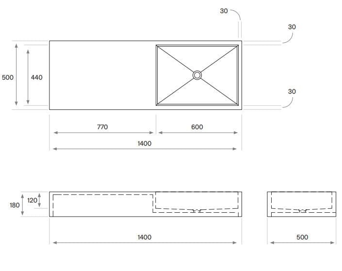 Прямоугольный подвесной одиночный умывальник COCOON Maison ARCH-00045271 - Вид №25
