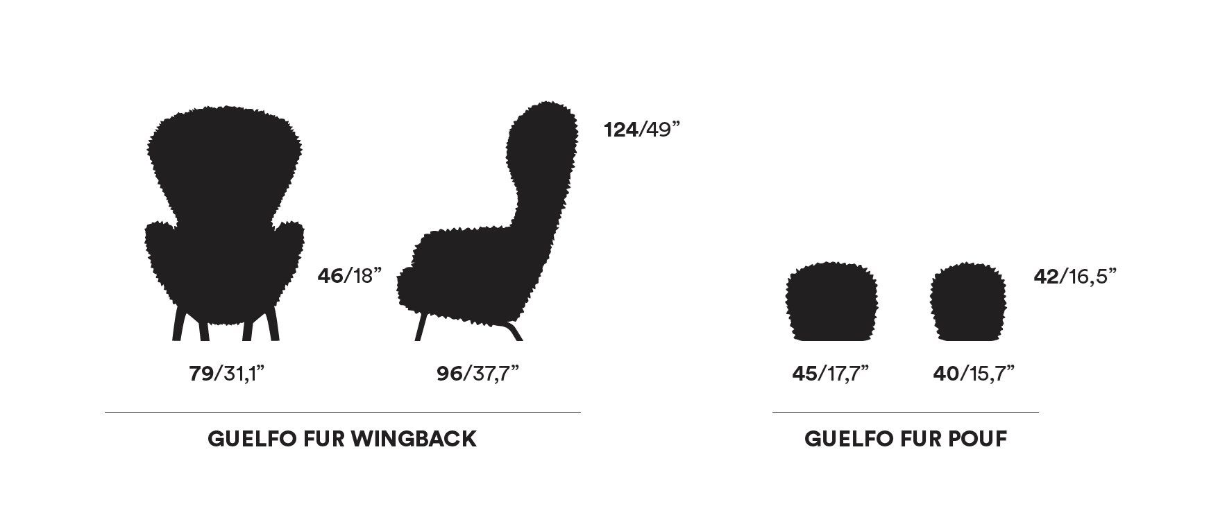 Кресло bergère из искусственного меха с высокой спинкой Opinion Ciatti Guelfo ARCH-00152596 - Вид №6