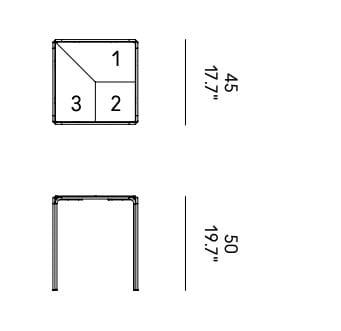 Квадратный мраморный журнальный столик Casamania & Horm Рэгтайм ARCH-00152104 - Вид №3