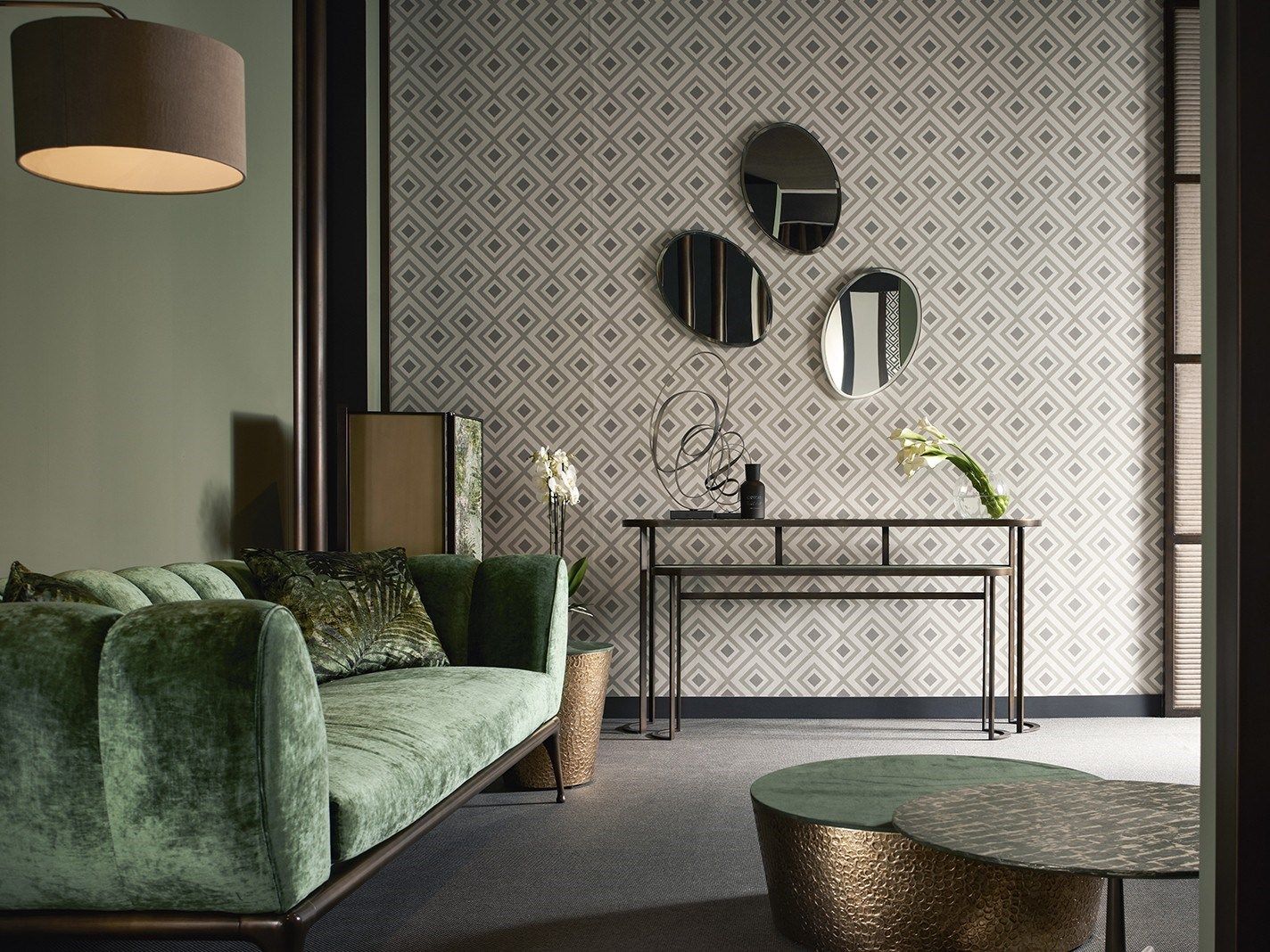 3-местный бархатный диван Cantori ISEO ARCH-00077317 - Вид №3