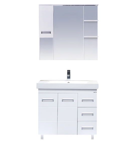 Тумба Селена-90 прямая с 3 ящ. с раков. мебельн. MISTY-90 2312206 - Вид №1