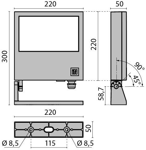 PERFORMANCE iN LIGHTING Регулируемый алюминиевый светодиодный проектор для улицы Focus+ sun-id-1480720 - Вид №6