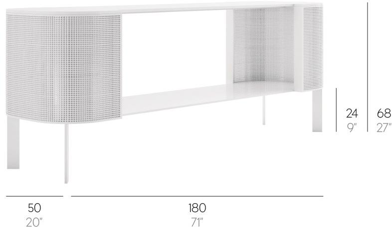 GANDIABLASCO Комод из термо-лакированного алюминия Solanas sun-id-1387490 - Вид №7
