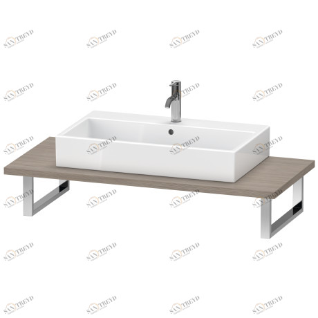 LC104C03131 Консоль для накладной и встраиваемой сверху раковины компакт, Толщина консоли 30 мм L-Cube #LC104C 480 мм Сосна серебристая, декор Duravit