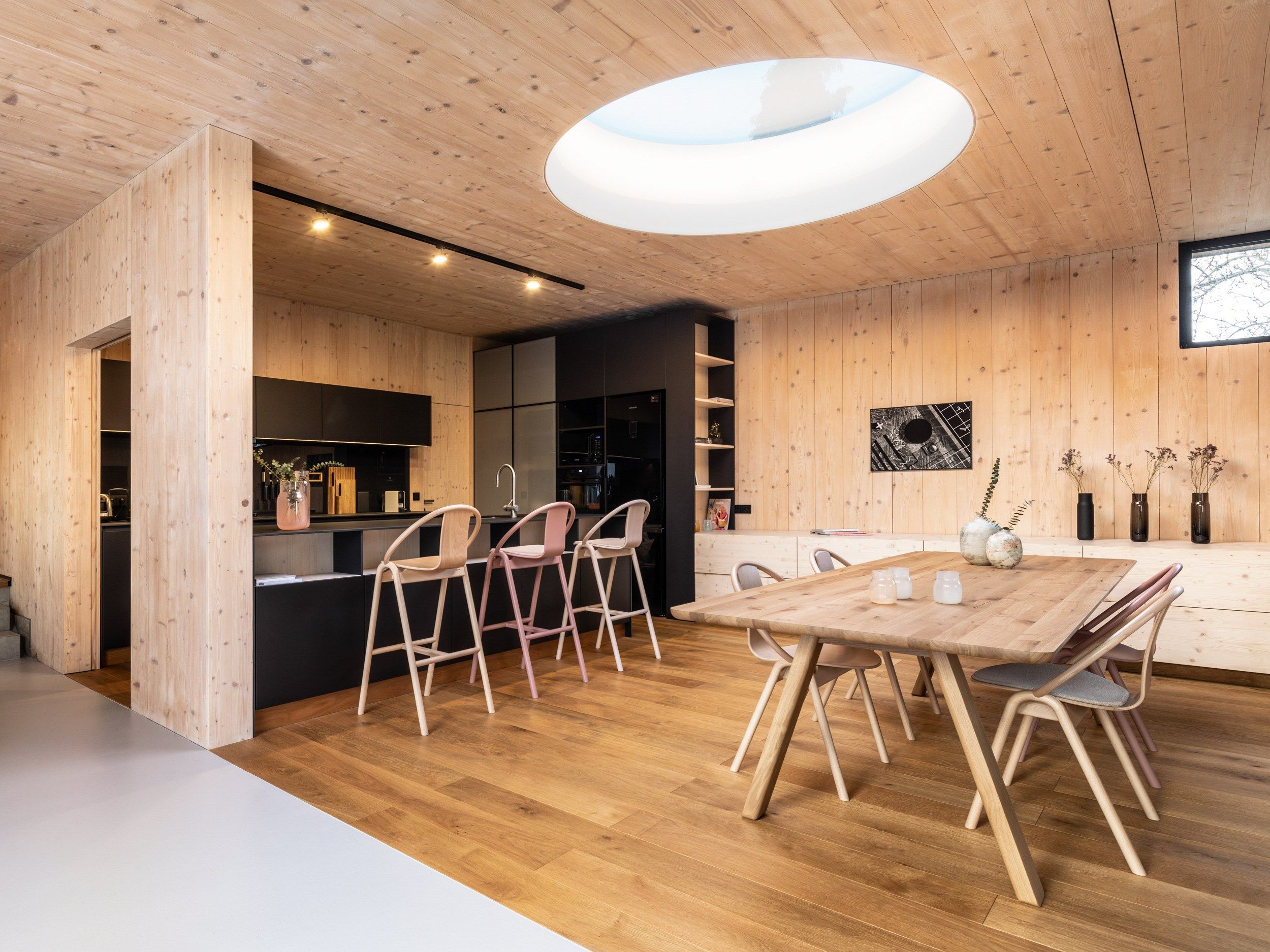 Высокий деревянный стул со спинкой TON AGAIN ARCH-00060401 - Вид №8