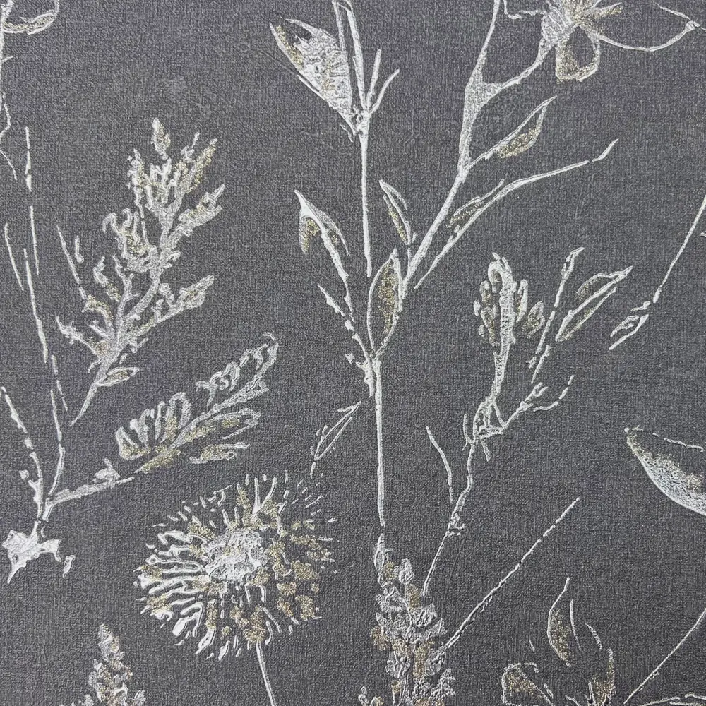 Обои флизелиновые Erismann Flora серые 1.06 м ЭР60927-06 STLM-2134149 - Вид №2