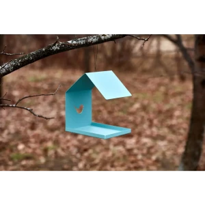 Кормушка для птиц цвет голубой