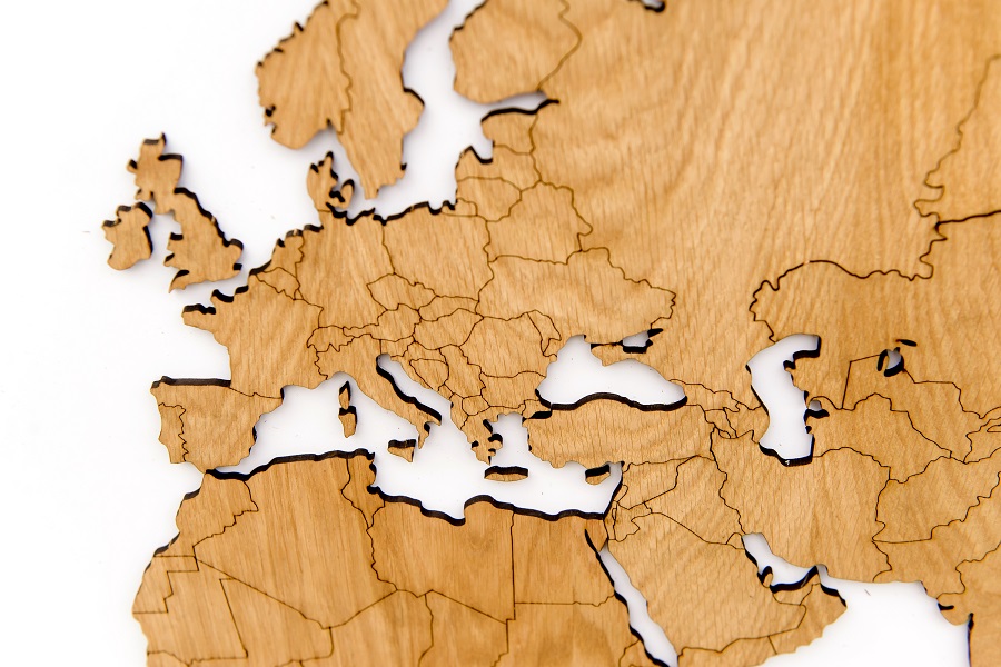 1801 Карта-пазл wall decoration exclusive, 130х78 см, европейский дуб Mimi  - Вид №6