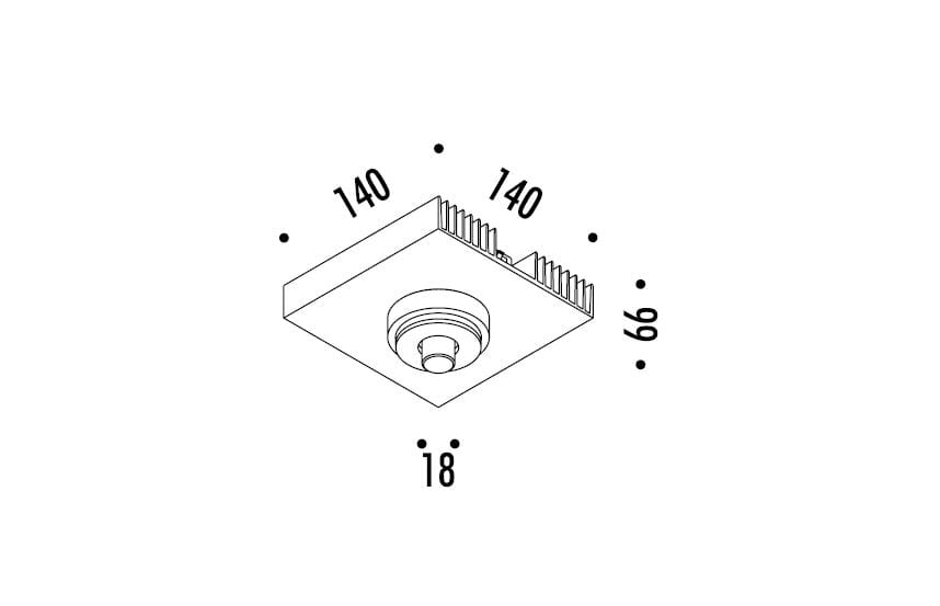 Утопленный светодиодный прожектор DAVIDE GROPPI ничего ARCH-00110504 - Вид №3