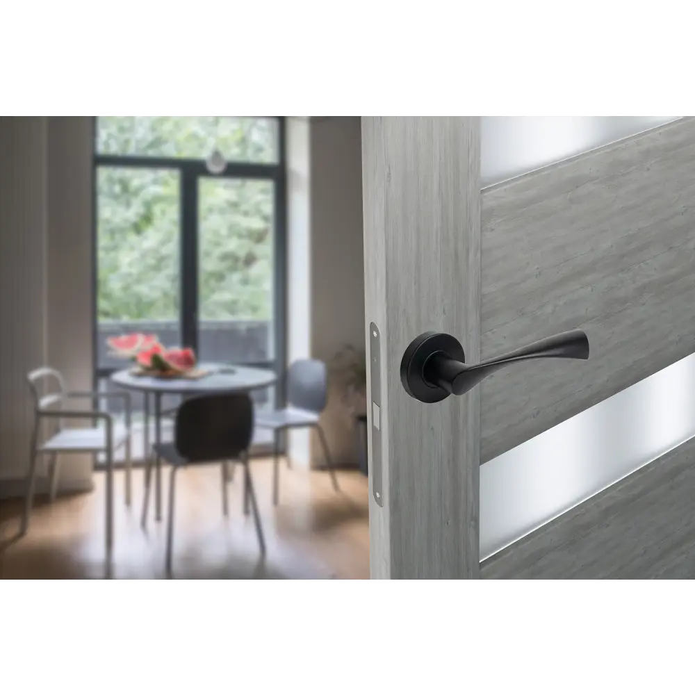 EDSON Дверная ручка EDS-6336 черная матовая для межкомнатных дверей 89404518 STLM-1576336 - Вид №5