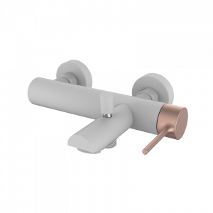 47224416 PREMIUM Белый смеситель ванна-душ Белая роза GRB MIXERS