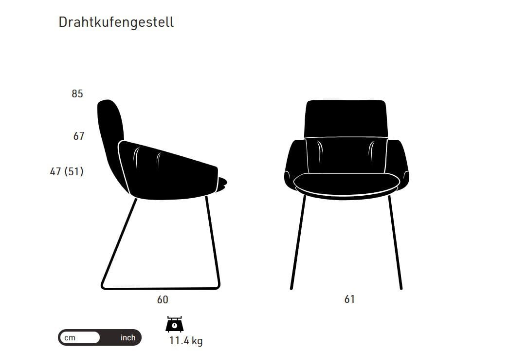 Мягкое кресло с низким подлокотником KFF Faye Casual ARCH-00122820 - Вид №7