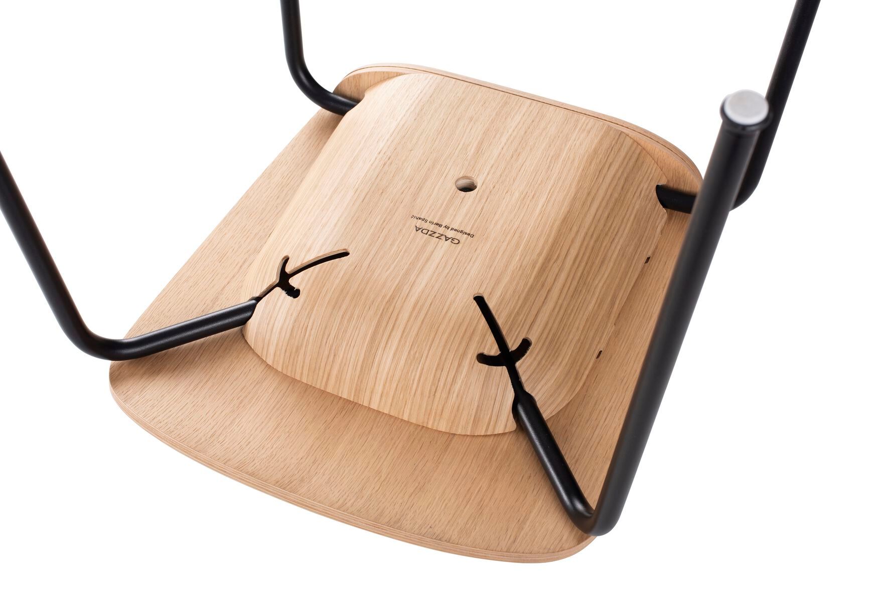 Штабелируемый дубовый стул с мягким сиденьем Gazzda Book ARCH-00075528 - Вид №3