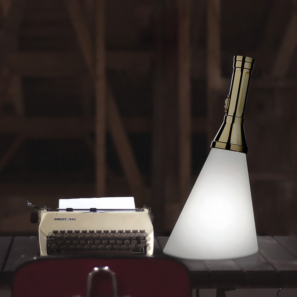 Qeeboo FLASH 11003GO-M Gold лампа настольная 120378 - Вид №3