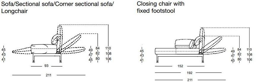 Rolf Benz Диван из ткани с шезлонгом Rolf benz 380 plura sun-id-1469185 - Вид №6