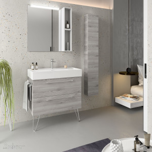 26579 SALGAR Мебель для умывальника FUSSION CHROME 800 2 ящика BAY PINE 797 x 540 x 450 мм