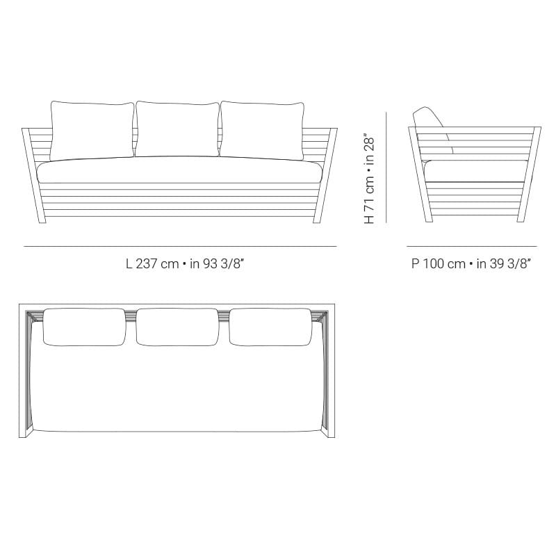 3-местный садовый диван Braid ARCH-00115036 - Вид №2